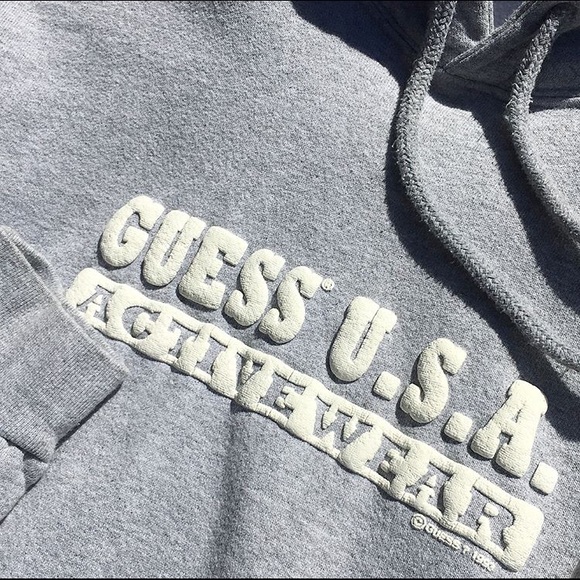 Vintage 1993 Guess Bubble Print Hoodie 2XL - Picture 2 of 4